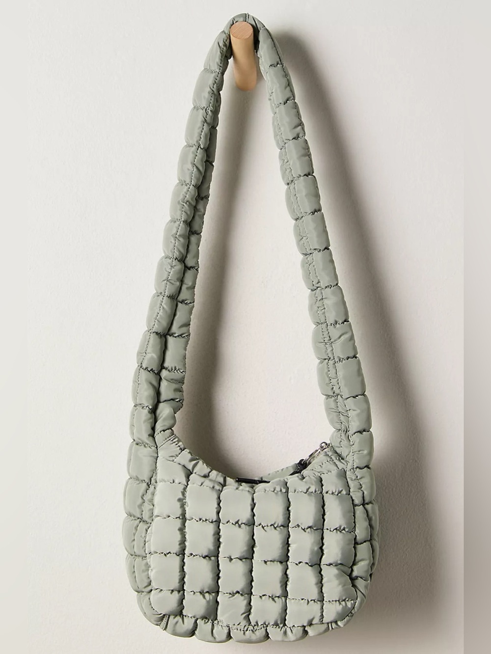 NWT FREE PEOPLE MOVEMENT Quilted Baby Carryall Sling Bag | Sage Stone MSRP $58 - Picture 4 of 12